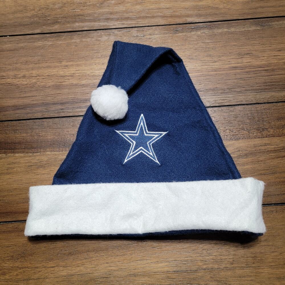 Dallas Cowboys Navy & White Santa Christmas Hat